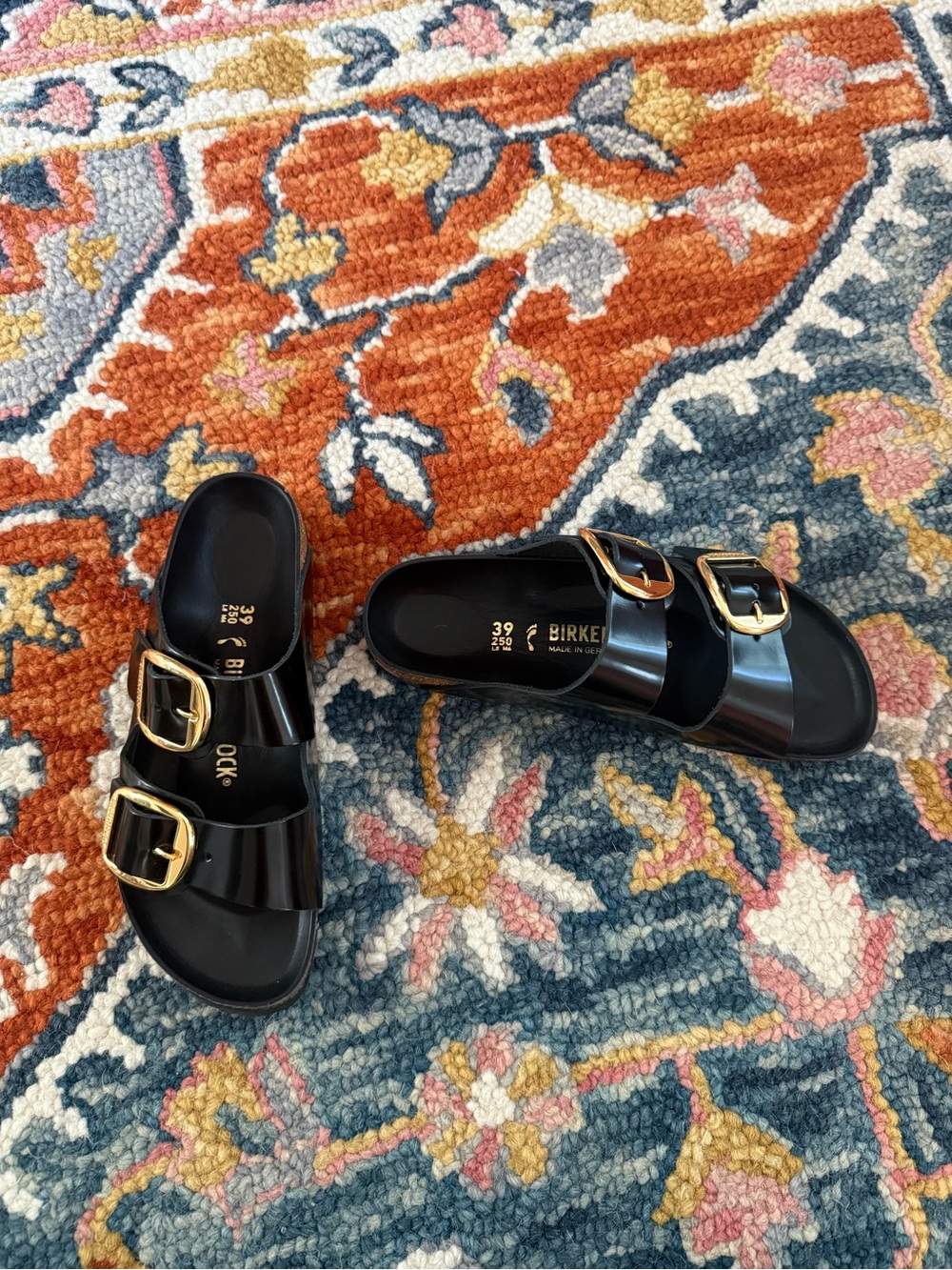 Birkenstock Arizona Big Buckle High Shine Black Patent Leather Sandals 39 8-8.5 - Picture 6 of 10